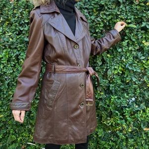 Pelle Studio Belted Leather Jacket Coat